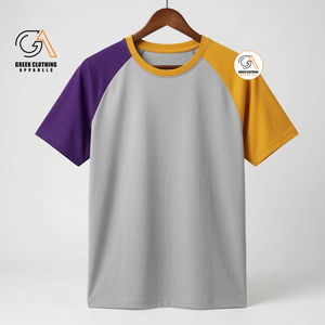 เสื้อยืดคอกลมแขนสั้นผู้ชายสีพื้น ยี่ห้อกรีกโอเมก้า แต่งขอบตัดกัน ผ้าถักอย่างเป็นทางการ ผลิตจากผ้าฝ้าย 100% เป็นมิตรต่อสิ่งแวดล้อม - Product Image 6