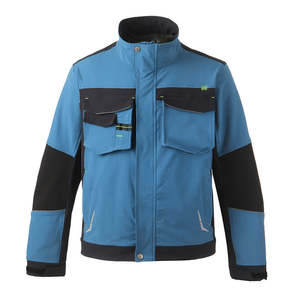 Conjunto de Ropa de Trabajo Reflectante de Alta Visibilidad en Amarillo y Azul Marino, Camisa de Seguridad de Manga Larga y Pantalones Cargo, Traje de Construcción e Ingeniería - Product Image 1