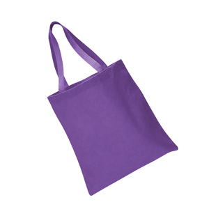 Bolsa de tela de algodón con logotipo personalizado impreso, asa larga, precio económico, diseño simple. - Product Image 2
