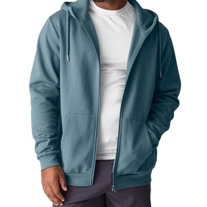 Sweat à capuche zippé épais pour homme, 470 GSM, en molleton de coton, style urbain hiver, chaud, personnalisable, fabricant OEM - Product Image 4
