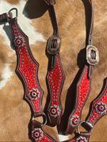 Nouvel ensemble d'accessoires de sellerie western en cuir de qualité supérieure, faits à la main, pour concours hippique, comprenant têtière et collier de poitrine, collection 2026