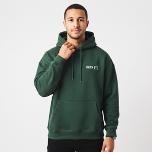 Sweat-shirts à capuche surdimensionnés personnalisés à épaules tombantes en gros pour hommes – Pulls en molleton épais de couleur unie pour hommes - Product Image 1