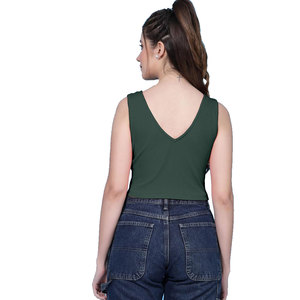 Top Corto Holgado de la Mejor Calidad para Mujer, a la Moda, con Cuello Redondo, Personalizado, en Venta - Product Image 3