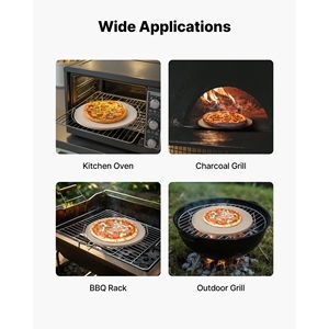 Pietra per Pizza Extra Large da 16 Pollici con Supporto Spesso 0,67 Pollici, Resistente al Calore fino a 1450 Fahrenheit, Utensile da Cucina - Product Image 6