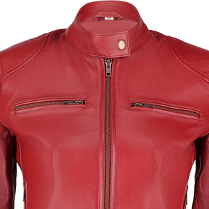 Blouson Bomber Moto Unisexe Slim en Cuir Véritable Grande Taille Respirant Hiver Personnalisable Fermeture Éclair OEM - Product Image 5