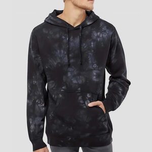 บริการขายส่ง OEM เสื้อฮู้ดผู้ชายลายมัดย้อม ผ้าฝ้ายฟลีซ ทรงปกติ ผ้าเฟรนช์เทอร์รี่ สวมใส่สบายในฤดูหนาว เป็นมิตรกับสิ่งแวดล้อม แห้งเร็ว - Product Image 1