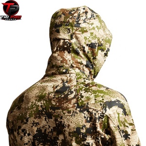 Veste softshell à capuche pour homme, fermeture éclair intégrale, légère, performance, polyester/coton, chasse, randonnée, camping - Product Image 4