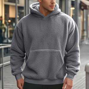 mens <b>sherpa</b> pullover hoodie with custom graphic printing sample development for mens apparel brandscustom mens <b>sherpa</b> hoodie - Product Image 3