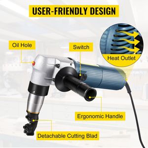 Cisaille à métaux électrique sans fil 625W, 1000 tr/min, rotor haute vitesse, coupe 0,16 po/4 mm, 110V, lames remplaçables, fonctionnalités de rangement - Product Image 5