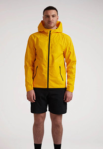 Veste coupe-vent en nylon jaune pour homme, design personnalisé OEM, légère, imperméable, softshell, pour course en plein air, coupe-vent - Product Image 5