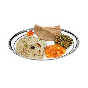 304 Stainless Steel Plate Snowflake Gray <b>Dinner</b> Serving <b>Tray</b> Eco Friendly Steak Plate Customized Engraving Camping Restaurant - Product Image 4