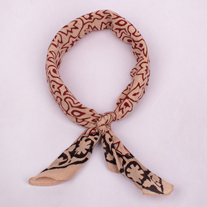 Fabricant Grossiste Fournisseur Tissu Bandana Personnalisé 100% Coton Imprimé au Bloc pour Femme Mouchoir Style Bagru Imprimé - Product Image 5