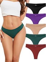 Tangas de punto de algodón 100% para mujer, sexys, de talle bajo, con encaje bordado, transpirables, ecológicas, OEM, paquete de 3, antiestáticas