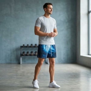 High Quality Mesh Fabric Athletic Fitness Shorts 100% Polyester Gym Workout Mesh Shorts Men's Breathable Mesh Athletic Shorts - Product Image 3