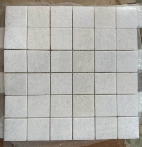 Mosaico de Mármol Blanco Cristal Cuadrado, Pulido, Moderno, para Pared Interior, 300x300mm, 8mm de Grosor, Resistente al Agua - Product Image 6