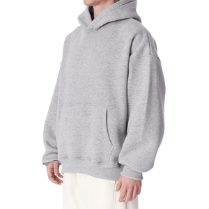 Nueva Sudadera con Capucha de Poliéster y Felpa, Manga Larga, Color Sólido, Estilo Oversize, Básica, Mezcla de Algodón, para Hombre - Product Image 6