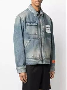 100% Cotton Denim Jackets Men Casual Solid Color Jacket for Men Style High Quality Men Clothing Denim Jacket - Product Image 3