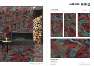 กระเบื้องพอร์ซเลนโนเบิลแจ๊ส ไฮกลอส ขนาด 600x1200 มม. รูปแบบขนาดใหญ่ พื้นผิวพรีเมียม สำหรับตกแต่งผนังและพื้น ภายในและภายนอกอาคาร ดีไซน์ทันสมัย - Product Image 4