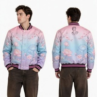 Blouson universitaire pour homme à imprimé léopard avec motif néon dieu grec, col rabattu, streetwear, vêtement d'extérieur automne