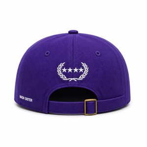 หมวกแก๊ปสีม่วง 6 แผง แบบ Snapback ปักโลโก้ คุณภาพดี สำหรับทุกเพศ สวมใส่สบาย - Product Image 3
