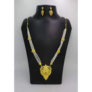 Indian Antique Jewelry Gold Plated Trendy Pure Brass Indian <b>Bridal</b> Wedding Wear Jewelry High Quality Necklace Set - Product Image 3