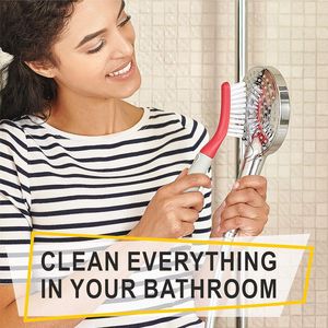 Set di 3 Spazzole Durevoli per Doccia con Manico Ergonomico, Spazzole per Pulizia Fughe e Superfici - Product Image 4