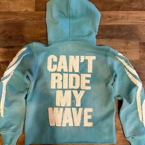 Sweat à capuche brodé personnalisé avec logo ODM, style streetwear hiver, épais, en coton mélangé, coupe décontractée, doublé - Product Image 3