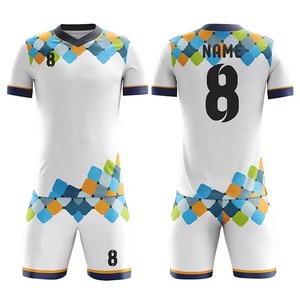 Créez votre propre maillot de football unisexe personnalisé avec logo, ensemble de football 100% polyester, séchage rapide, respirant, uniforme d'équipe, kit complet - Product Image 3