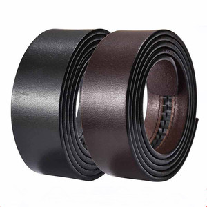 Cinturón de Cuero Genuino de Color Sólido con Hebilla de Pin, Estilo Formal, Moldeado y Duradero para Hombres y Mujeres - Product Image 1