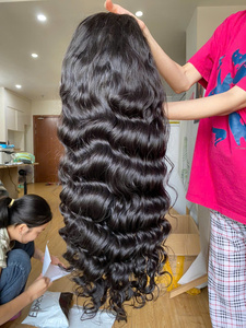 ผมมนุษย์แบบเรมี่ผมต่อแบบคลิปผมลอนธรรมชาติแบบหลวมคุณภาพดี - Product Image 3