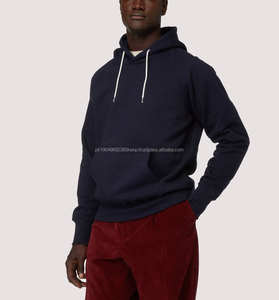 Sudadera con Capucha Lisa para Hombre, Sudadera Clásica de Forro Polar con Capucha, Ropa Casual de Manga Larga con Cordón, Logotipo Personalizado Disponible - Product Image 3