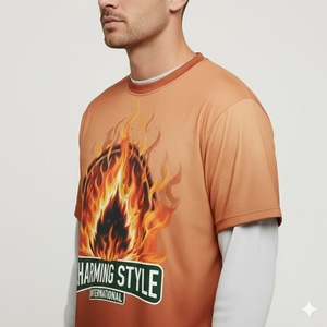 30MOQ Drop Shoulder Oversized Baggy Graphic Digital Printing Heavy Weight Cotton Long Sleeve Cotton <b>Waffle</b> Boxy Cropped t <b>Shirt</b> - Product Image 5