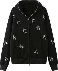 Sudadera con Capucha de Invierno para Hombre con Pedrería, Logotipo Personalizado, Forro Polar de Poliéster/Algodón, Estilo Urbano - Product Image 1