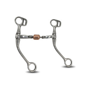 Stainless Steel Horse Bit With Copper <b>Roller</b> <b>Joint</b> For Equestrian Riding - Product Image 1