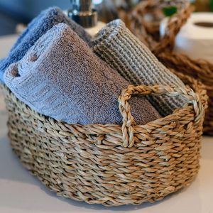 Offre Spéciale Nouveauté 2026 Paniers de Rangement Vintage en Osier et Jonc de Mer Tressé du Vietnam et Étagère à Vêtements au Design Unique - Product Image 5