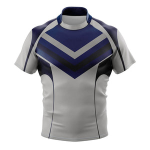 Última Llegada, Jersey de Rugby Estampado, Transpirable, de Poliéster y Algodón, Colores Personalizados, Nombres de Equipos, Impresión Digital, Ropa Deportiva - Product Image 5