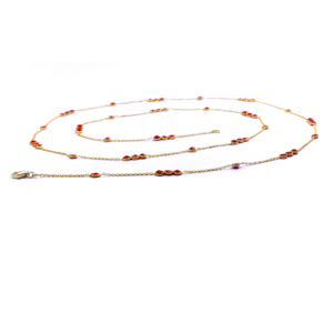 Collar de Rosario con Cuentas de Coral Chapado en Oro, Joyería Religiosa Cristiana para Oración, Diseño Unisex con Cadena de Aleación y Cuentas - Product Image 3