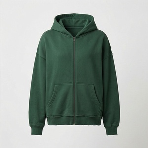 Sudadera con capucha de felpa francesa transpirable con cremallera, lavado ácido resistente al desgaste solar, anti-bolitas, talla grande, para mujer, ropa premium - Product Image 1