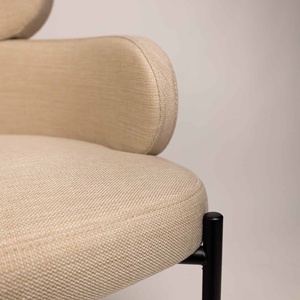 Sillón de Tela Moderno de Estilo Nórdico Minimalista para Cafetería, Restaurante, Silla de Comedor de Lujo Ligero con Respaldo para el Hogar - Product Image 6