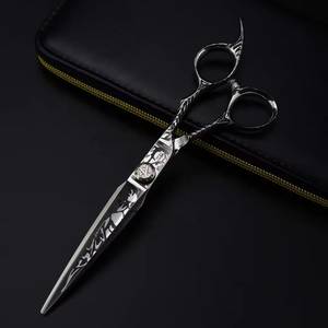 Ciseaux de coiffure professionnels en acier inoxydable 440C, lame tranchante, manche long, pour droitiers, ciseaux de coupe de cheveux - Product Image 1