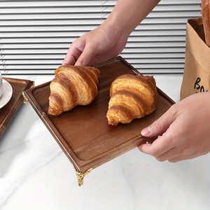 Bandeja de lujo para almacenamiento y servicio con bordes elevados, diseño elegante con soporte, ideal para desayunos, aperitivos, mesa de café y decoración del hogar. - Product Image 3