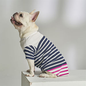 ODM Taiwan Made Custom Print Gradient Color Striped <b>Cat</b> Dog <b>t</b> Shirt - Product Image 2