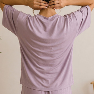 Ensembles de pyjamas pour femmes, vêtements de nuit et de détente en Tencel et Spandex, ensemble respirant et doux pour l'été, vêtements de détente pour femmes - Product Image 2