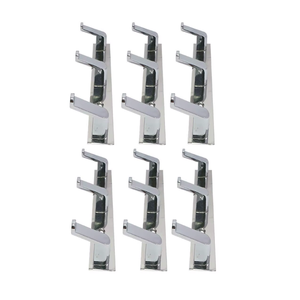 Organisateur mural robuste en acier inoxydable de qualité supérieure, porte-vêtements et serviettes, rangement mural polyvalent pour magasin de vêtements - Product Image 4