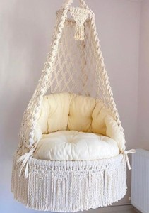 Handmade Macrame <b>Hammock</b> Swing Chair, Boho Decor, Included Cushion - Product Image 2