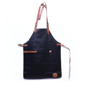 Delantales de Barbero para Hombre |   Delantal de Peluquería con Bolsillos de Plástico y Mezclilla, Cintura Ajustable, Antiestático, Unisex - Product Image 1