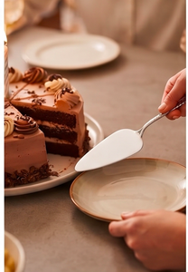 Modern Stainless Steel Cake Server Spoon With Ornate Handle Dishwasher Safe Ideal For Parties Celebrattion And Weddings - Product Image 5