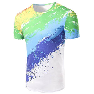 Camiseta Casual de Jersey para Hombre, Tallas Grandes, 100% Algodón, Transpirable, con Impresión Digital Personalizada, Antipilling, Oversize - Product Image 2