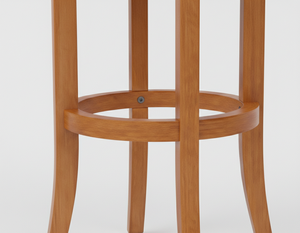 Mesa de Centro Moderna Redonda de Madera de Caucho con Base Redonda para Muebles de Sala de Estar - Product Image 2