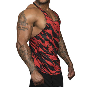 Camiseta Deportiva Profesional para Hombre, Chaleco con Logotipo Personalizado, Camiseta sin Mangas para Fisicoculturismo, Impresión por Transferencia de Calor, 100% Poliéster Tejido, Informal - Product Image 2
